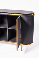 Load image into Gallery viewer, Dalia Ribbed Furniture Range - Midnight &amp; Gold
