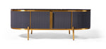 Load image into Gallery viewer, Dalia Ribbed Furniture Range - Midnight &amp; Gold
