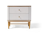 Load image into Gallery viewer, Edena Ribbed Furniture Range - White &amp; Gold
