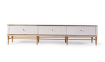 Load image into Gallery viewer, Edena Ribbed Furniture Range - White &amp; Gold
