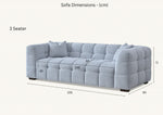 Load image into Gallery viewer, **PROMO** Aluxo Tribeca Sofa Range in Pearl Boucle Fabric
