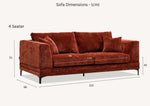 Load image into Gallery viewer, Aluxo Lenox Sofa Range in Steel Velvet
