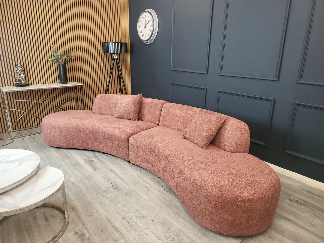 **PROMO** Miami Curved Cinema Boucle Sofa