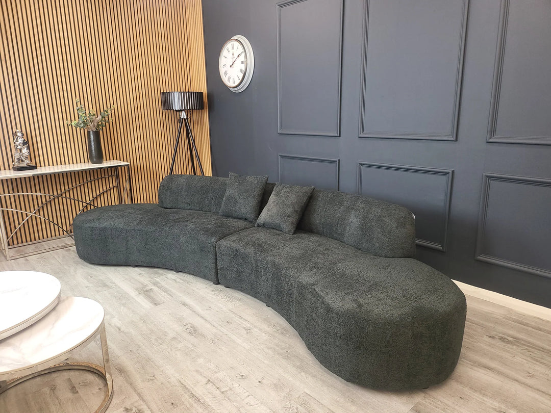 **PROMO** Miami Curved Cinema Boucle Sofa