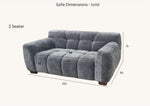 Load image into Gallery viewer, Aluxo Harlem Sofa Range in Steel Velvet
