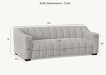 Load image into Gallery viewer, **PROMO** Aluxo Astoria 3 Seater Sofa in Iron Boucle Fabric
