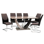 Load image into Gallery viewer, Atlantis Dining Table + 6 Atlantis Chairs (Marble Effect)
