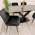 Load image into Gallery viewer, Apollo 1.6 Black Dining Table with Black Sintered Stone
