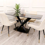 Load image into Gallery viewer, Apollo 1.6 Black Dining Table with Black Sintered Stone
