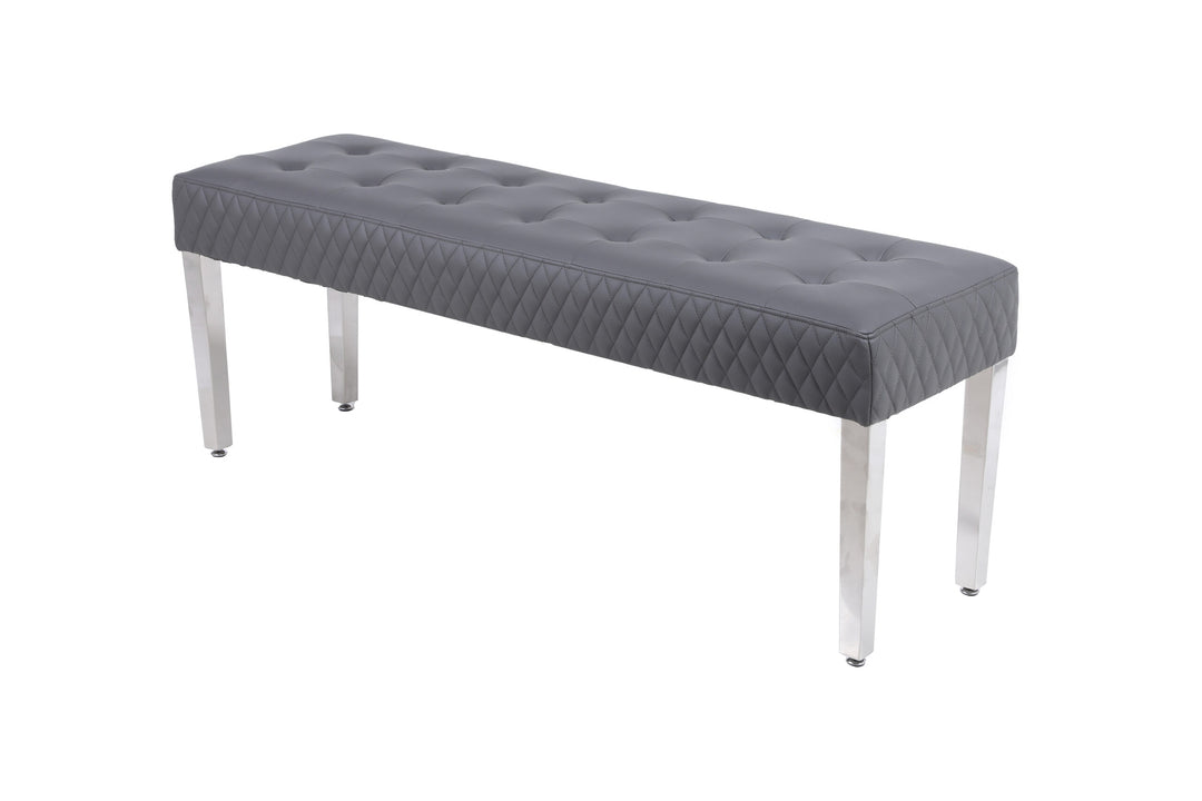 Majestic Hudson Grey PU Bench