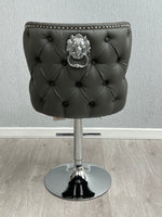 Load image into Gallery viewer, Valentino Hudson Grey PU Bar Stool
