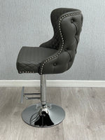 Load image into Gallery viewer, Valentino Hudson Grey PU Bar Stool
