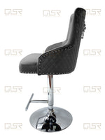 Load image into Gallery viewer, Majestic Grey Fabric Bar Stool
