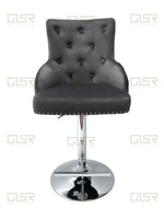 Load image into Gallery viewer, Majestic Grey Fabric Bar Stool
