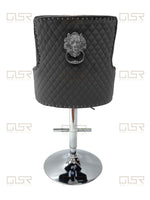 Load image into Gallery viewer, Majestic Grey Fabric Bar Stool
