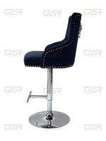 Load image into Gallery viewer, Majestic Black Fabric Bar Stool
