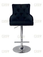 Load image into Gallery viewer, Majestic Black Fabric Bar Stool
