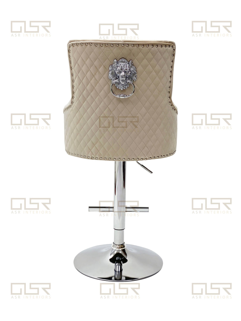 Majestic Mink Fabric Bar Stool