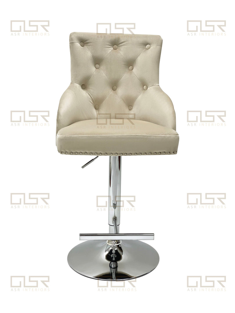 Majestic Mink Fabric Bar Stool