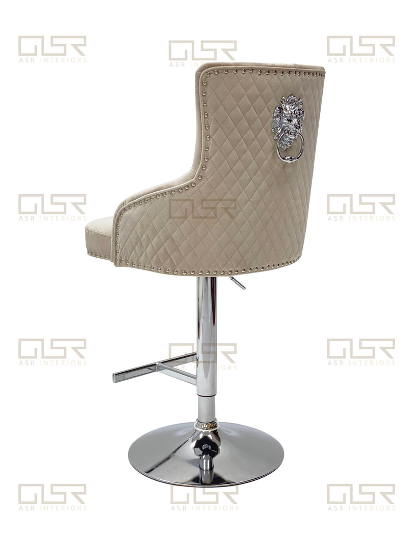 Majestic Mink Fabric Bar Stool