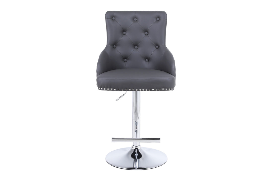 Majestic Hudson Grey PU Bar Stool