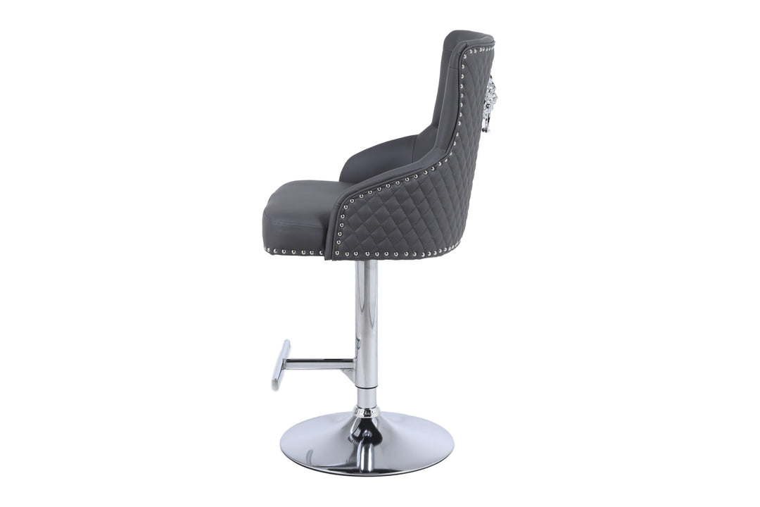 Majestic Hudson Grey PU Bar Stool