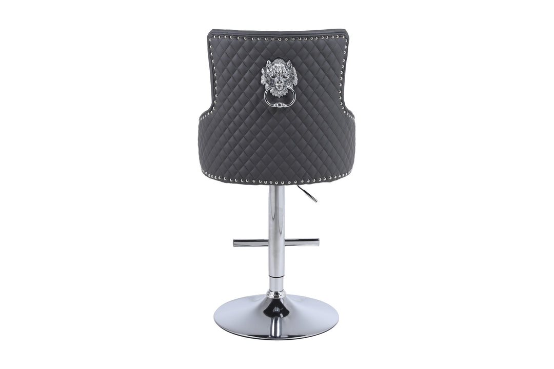 Majestic Hudson Grey PU Bar Stool