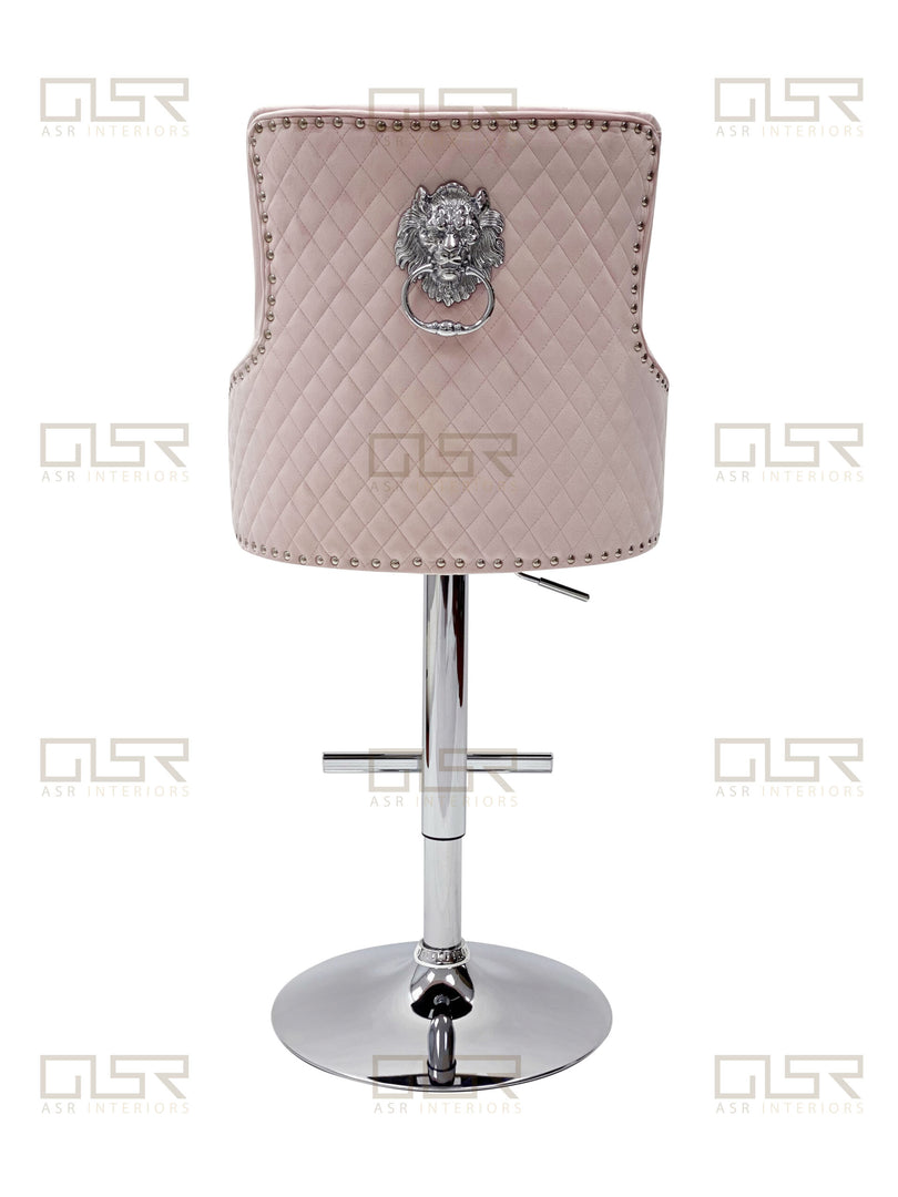 Majestic Pink Fabric Bar Stool