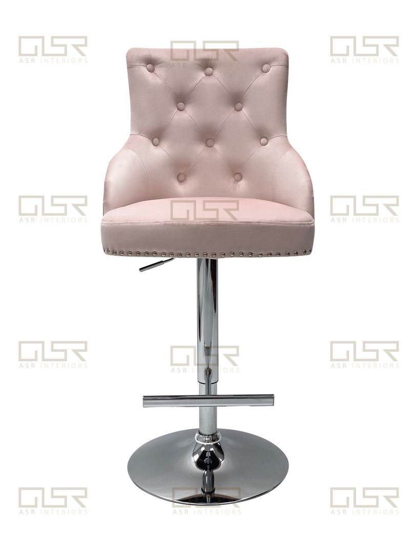 Majestic Pink Fabric Bar Stool