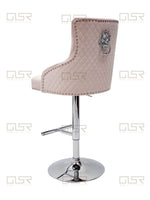 Load image into Gallery viewer, Majestic Pink Fabric Bar Stool
