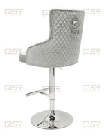 Load image into Gallery viewer, Majestic HQ Silver Fabric Bar Stool
