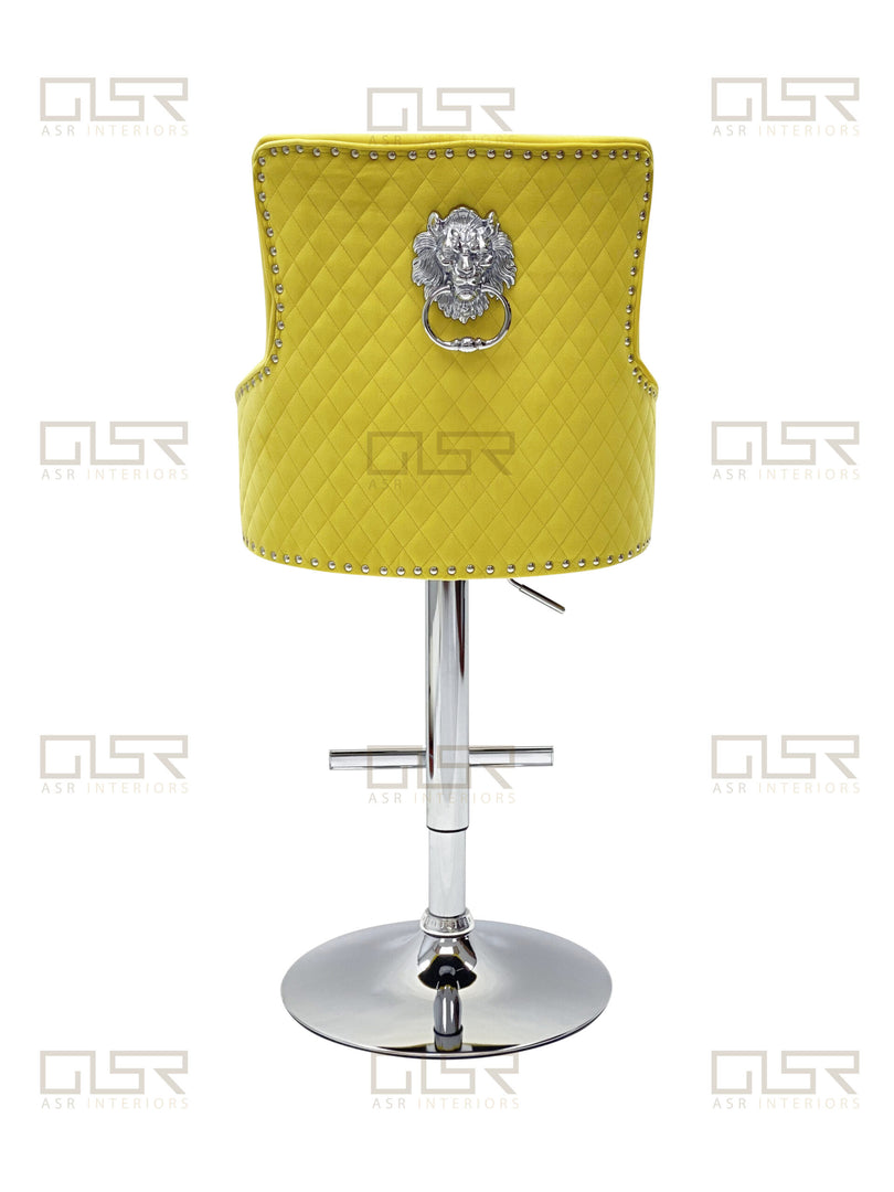 Majestic Mustard Fabric Bar Stool