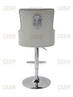 Load image into Gallery viewer, Majestic Silver Fabric Bar Stool
