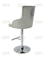 Load image into Gallery viewer, Majestic Silver Fabric Bar Stool
