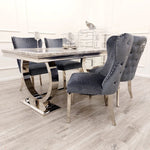 Load image into Gallery viewer, Chelsea Dining Chair ALL COLOURS with Lion Knocker &amp; Buttoned Back
