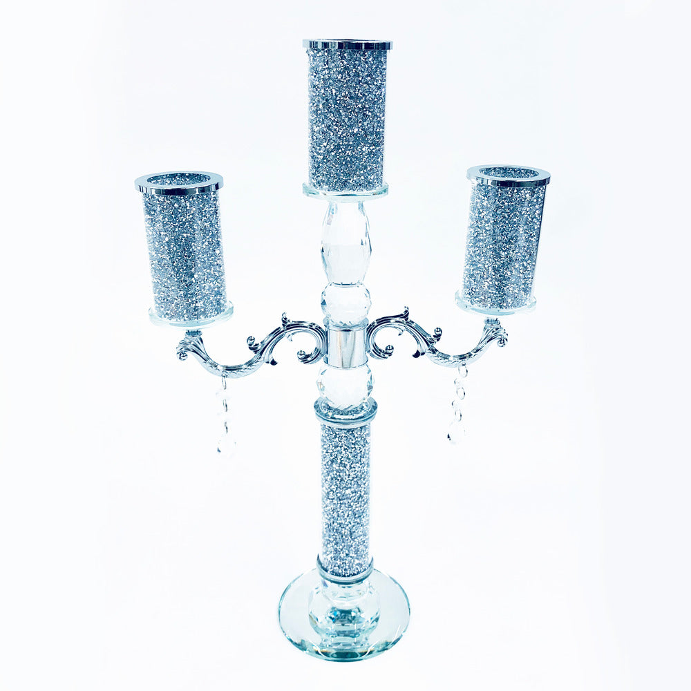 Crystal Crushed Candle Holder