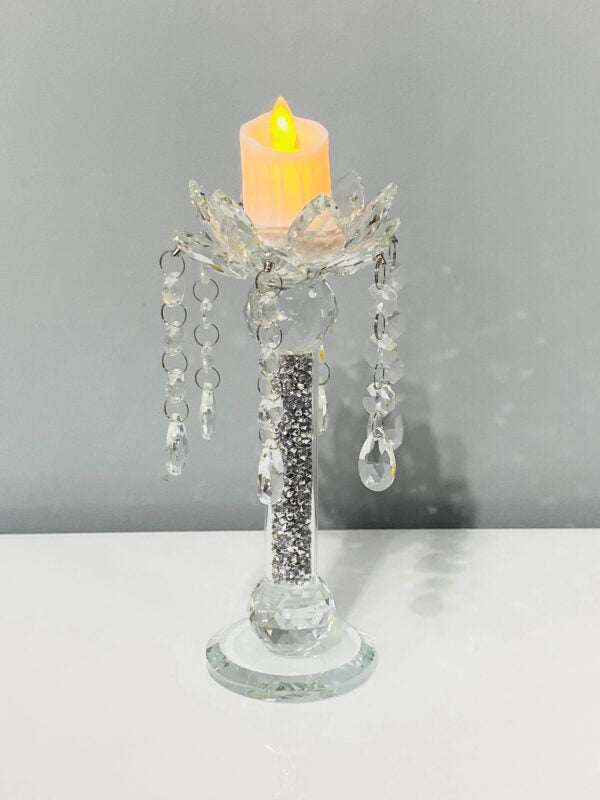 Crystal Flower Candle Holder Large CRY427