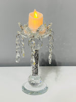 Load image into Gallery viewer, Crystal Flower Candle Holder Medium CRY428
