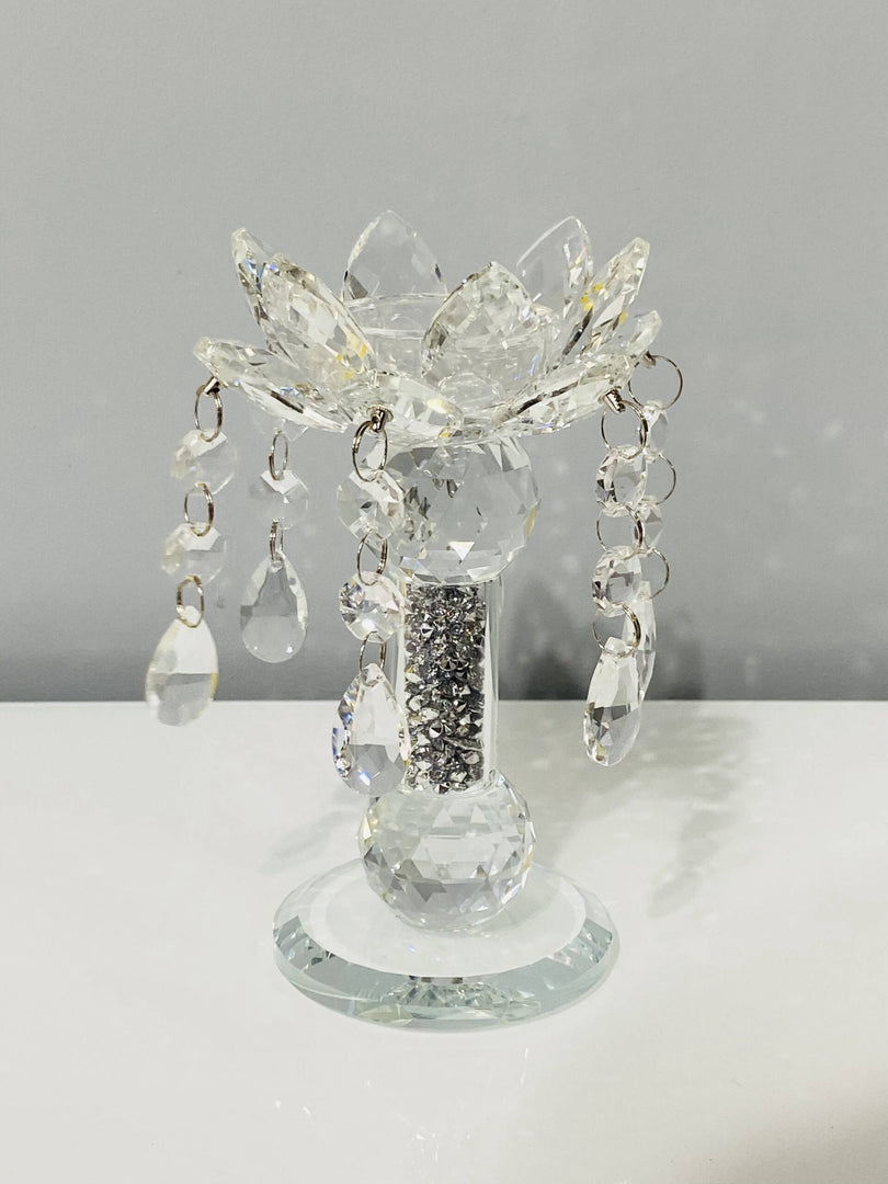 Crystal Flower Candle Holder Small