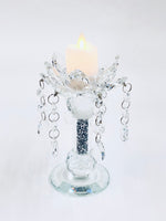 Load image into Gallery viewer, Crystal Crushed Candle Holder small CRY429
