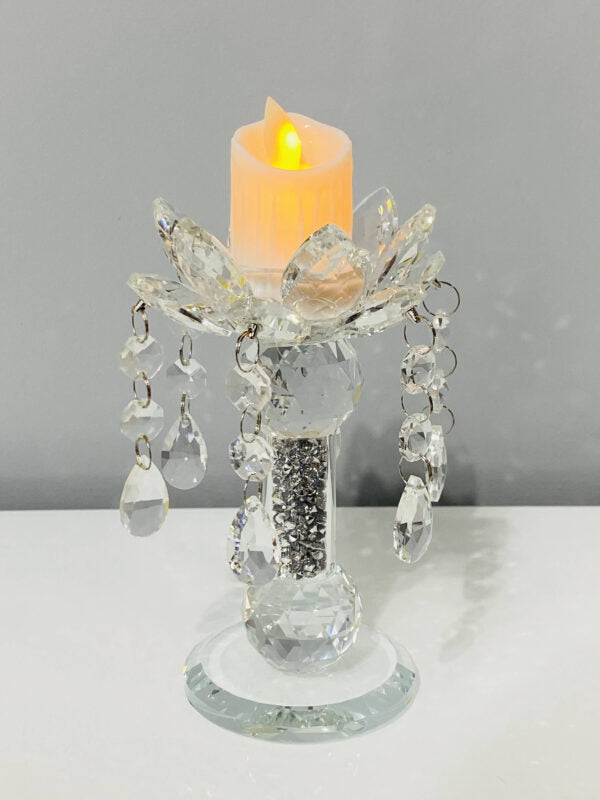 Crystal Flower Candle Holder Small