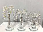 Load image into Gallery viewer, Crystal Flower Candle Holder Medium CRY428
