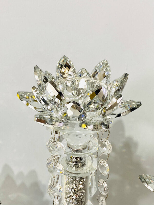 Crystal Flower Candle Holder T-3