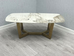 Load image into Gallery viewer, Sorrento Oval Ceramic Gold Coffee Table
