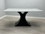 Load image into Gallery viewer, Caroline Grey Ceramic 160cm Fixed Top Table
