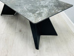 Load image into Gallery viewer, Chicago Black &amp; Gold Ceramic Coffee Table
