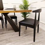 Load image into Gallery viewer, Elsa Wooden Wishbone Chair with Matt Black Seat
