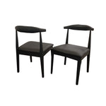 Load image into Gallery viewer, Elsa Wooden Wishbone Chair with Matt Black Seat
