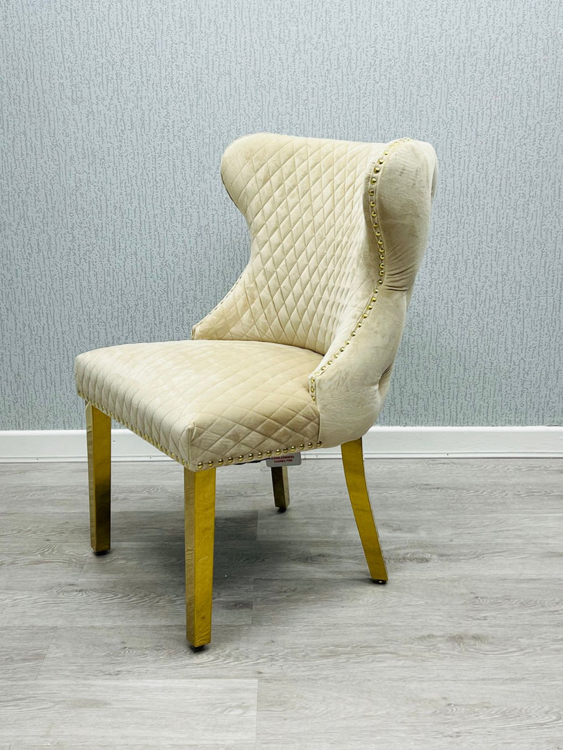 Valentino Mink Gold Velvet Chair