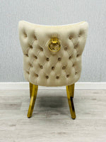 Load image into Gallery viewer, Valentino Mink Gold Velvet Chair
